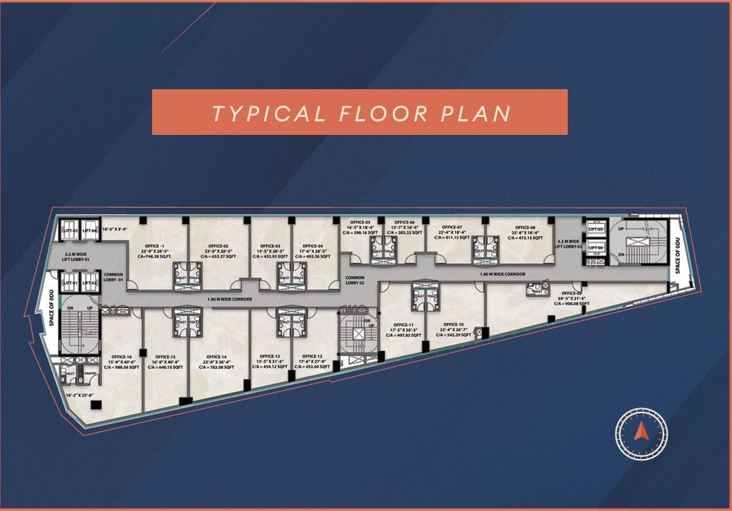Typical floor plan layout of Ajod Realty – Juhu