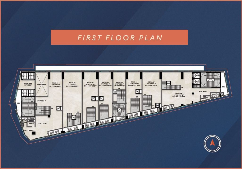 First floor plan layout of Ajod Realty – Juhu