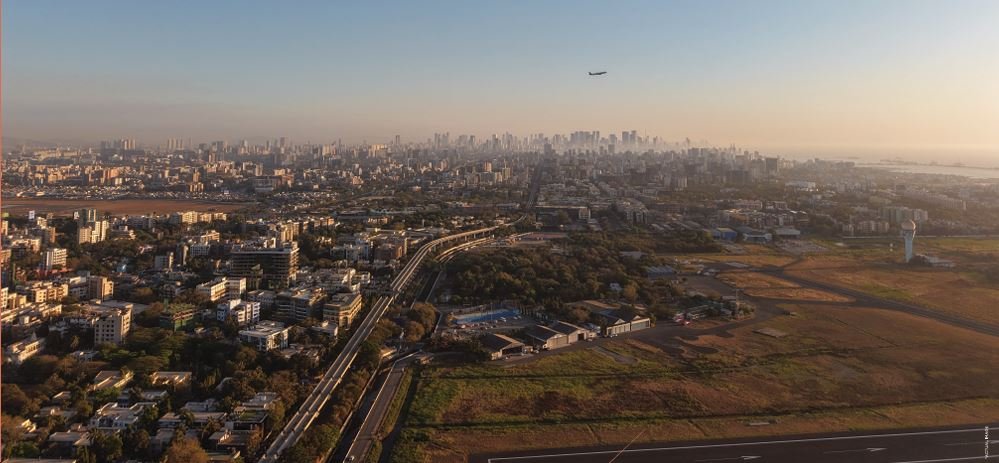Panoramic aerial view of surroundings at Ajod Realty – Juhu